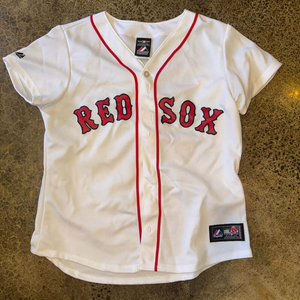Vintage Majestic Boston Red Sox David Ortiz Big Papi 34 Jersey White Medium